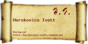 Herskovics Ivett névjegykártya
